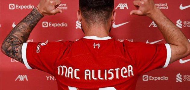 ماك أليستر يوجه رسالة إلى جماهير ليفربول.. ويوضح سبب تفضيله رقم 10 على 8